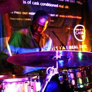 Jeff Walker, Drummer with impressions Party Band, Canterbury Beer Festival